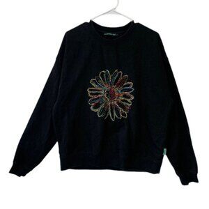 Andersson Bell Women's Size XL Black Cosmos‎ Embroidery Sweatshirt Crewneck